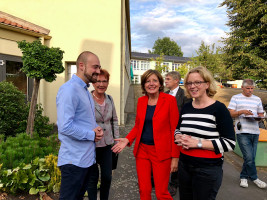 Unser Landtagkandidat michail Fotokehagias und Anita Peffgen-Dreikorn mit Ministerpräsidentin Malu Dreyer und unserer Spitzenkandidatin Natascha Kohnen