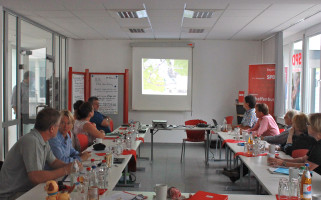 Beim 2. Kommunalpolitischen Frühstück in der SPD-Geschäftsstelle waren auch VertreterInnen aus dem SPD-Stadtverband Aschaffenburg mit dabei