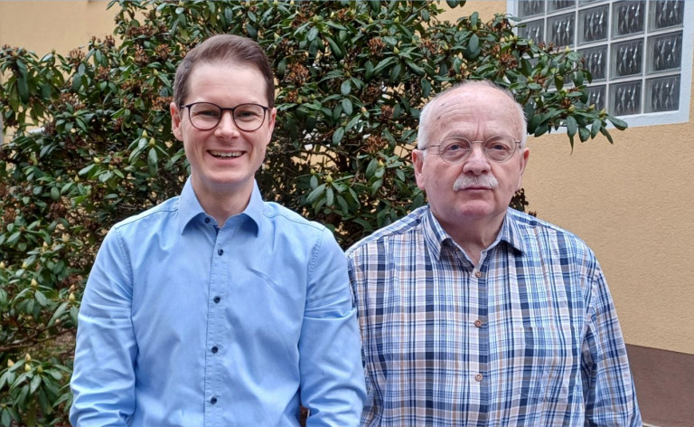 Die neuen Vorsitzenden des SPD OV Mespelbrunn-Heimbuchenthal-Dammbach: Vorsitzender Richard Bozem (Mespelbrunn) und Stellvertreter Paul Schäfer (Dammbach)