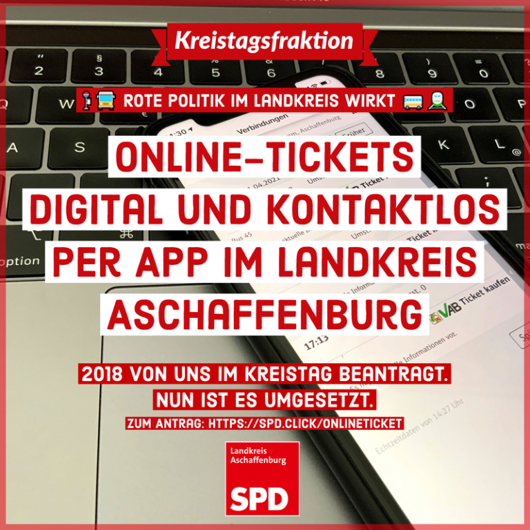 Online-Tickets digital und kontaktlos per App nun auch im Landkreis Aschaffenburg verfügbar