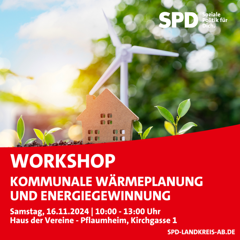 Workshop zur Kommunalen Wärmeplanung und Energiegewinnung am 16.11.2024 in Pflaumheim